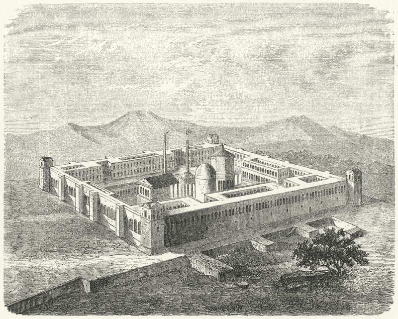 Diocletianuksen palatsi Salonassa, Rooman Dalmatian provinssin pääkaupungissa (kaiverrus) tekijältä German School
