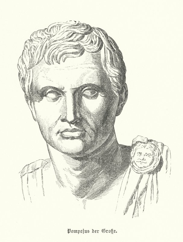 Pompeius Suuri, roomalainen sotilas ja poliitikko (kaiverrus) tekijältä German School