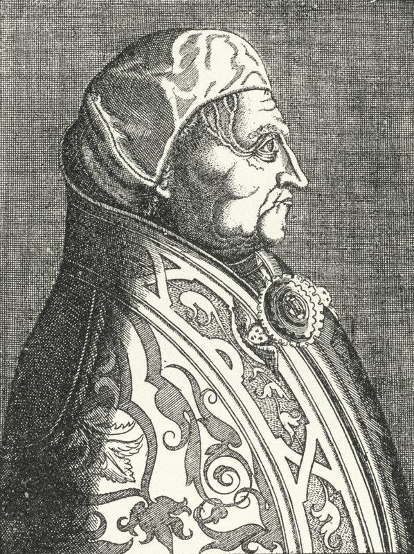Paavi Pius II:n muotokuva (kaiverrus) tekijältä German School