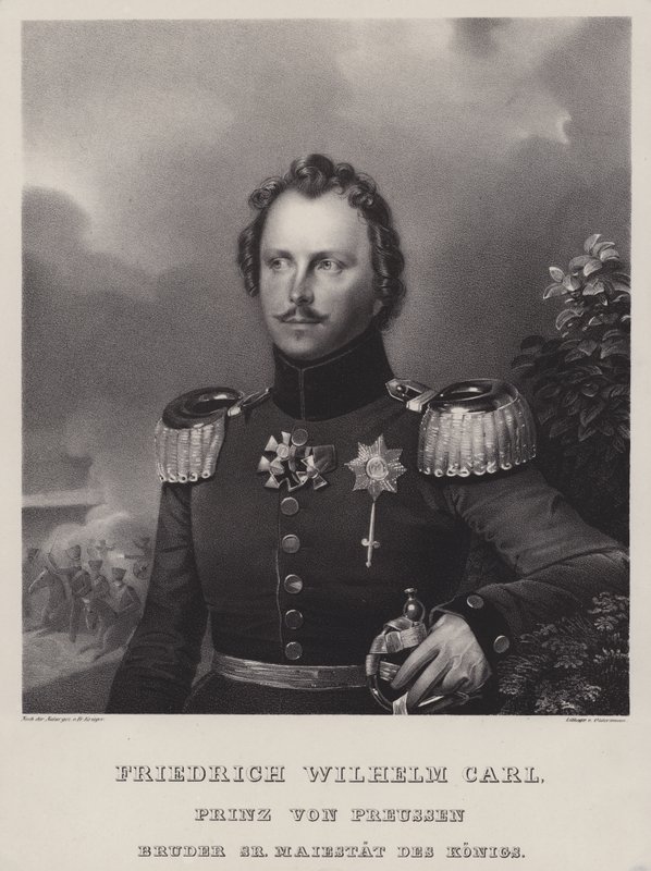 Preussin prinssi Wilhelm (1783-1851), kuningas Frederick William III:n veli (litho) tekijältä German School