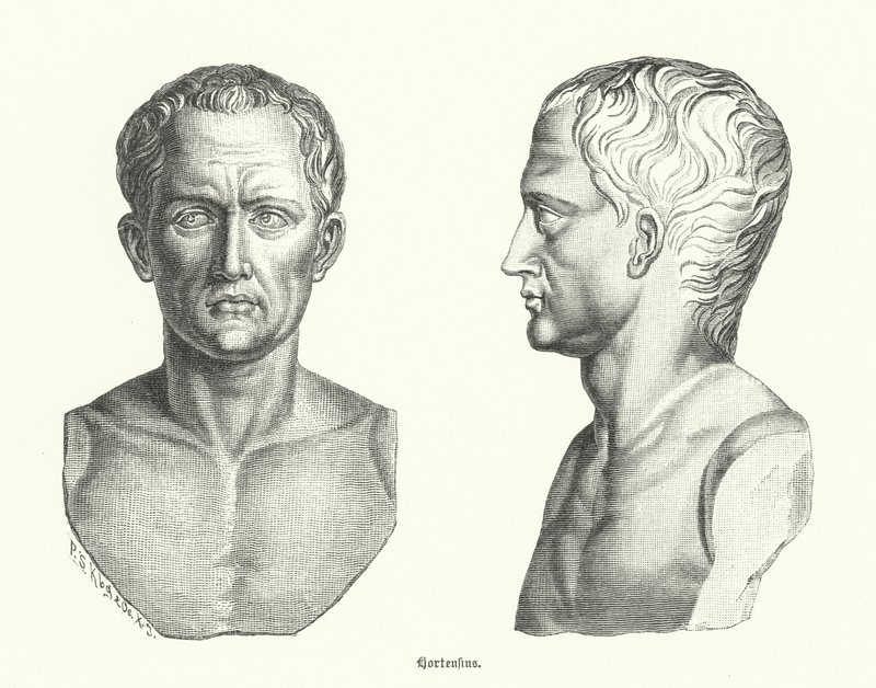 Quintus Hortensius, roomalainen poliitikko ja puhuja (kaiverrus) tekijältä German School