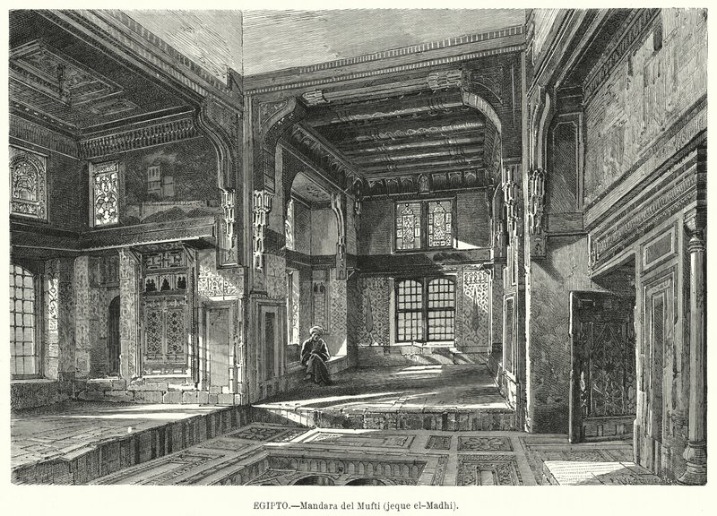 Mufti Sheikh al-Mahdin asuinpaikka, Egypti (litho) tekijältä German School