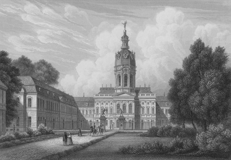 Charlottenburgin kuninkaallinen palatsi, Berliini (teräskaiverrus) tekijältä German School