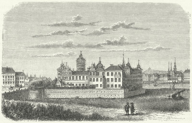 Kuninkaanlinna Tukholmassa 1600-luvulla (kaiverrus) tekijältä German School