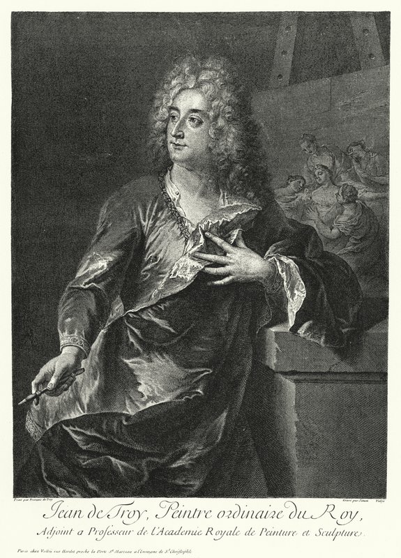 Ranskalaisen taiteilijan Jean Francois de Troyn omakuva (kaiverrus) tekijältä German School