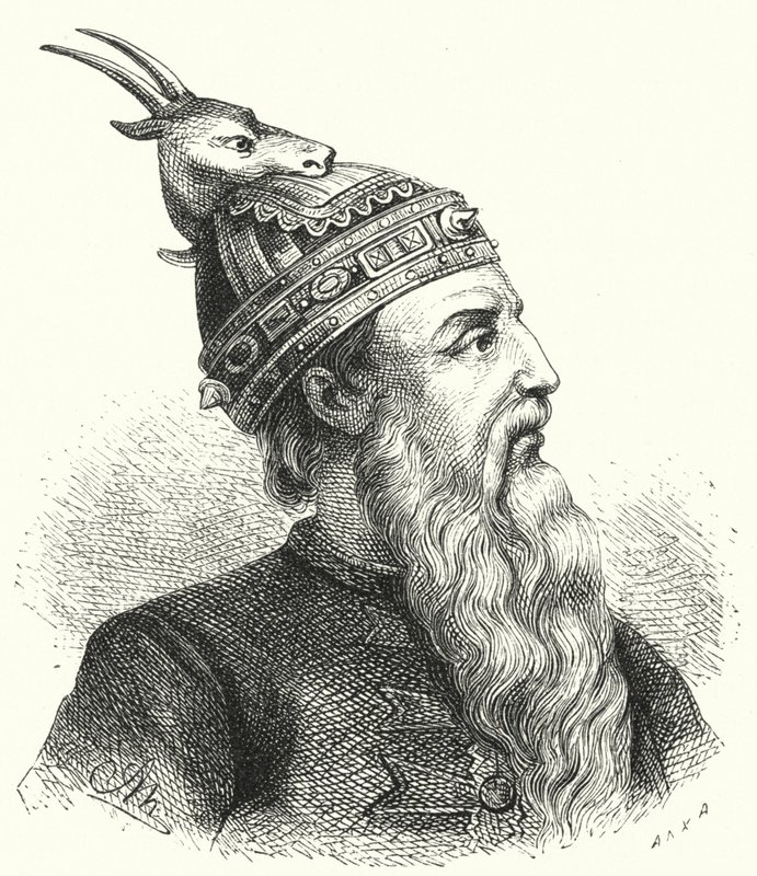 Skanderbeg, albanialainen aatelismies ja sotilaskomentaja (kaiverrus) tekijältä German School