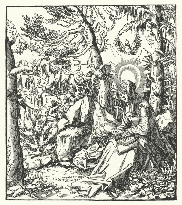 St Ida of Lorraine (c1040-1113) (kaiverrus) tekijältä German School