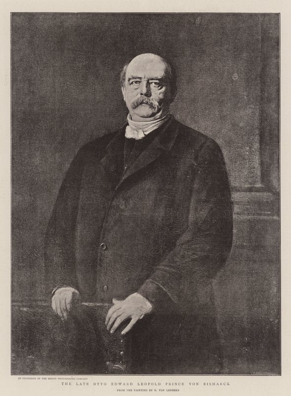 Edesmennyt Otto Edward Leopold Prinssi von Bismarck (litho) tekijältä German School