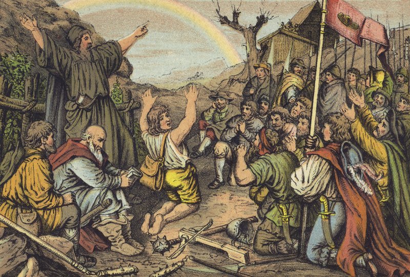 Talonpoikien kapina (chromolitho) tekijältä German School