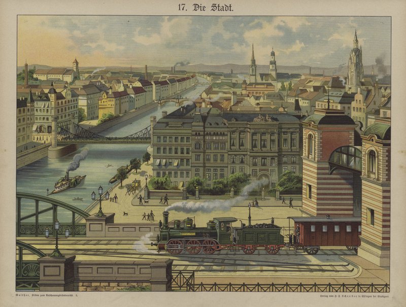 Kaupunki (väri litho) tekijältä German School
