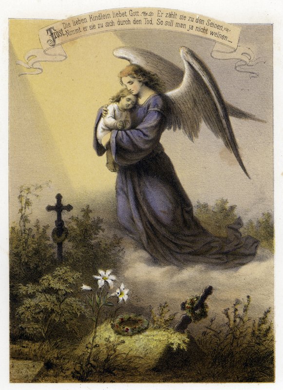 Jumalan rakkaus kuolleelle lapselle (väri litho) tekijältä German School
