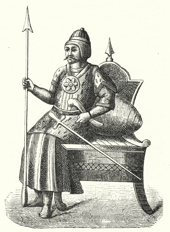 Timur, mongolien sotilasjohtaja (kaiverrus) tekijältä German School