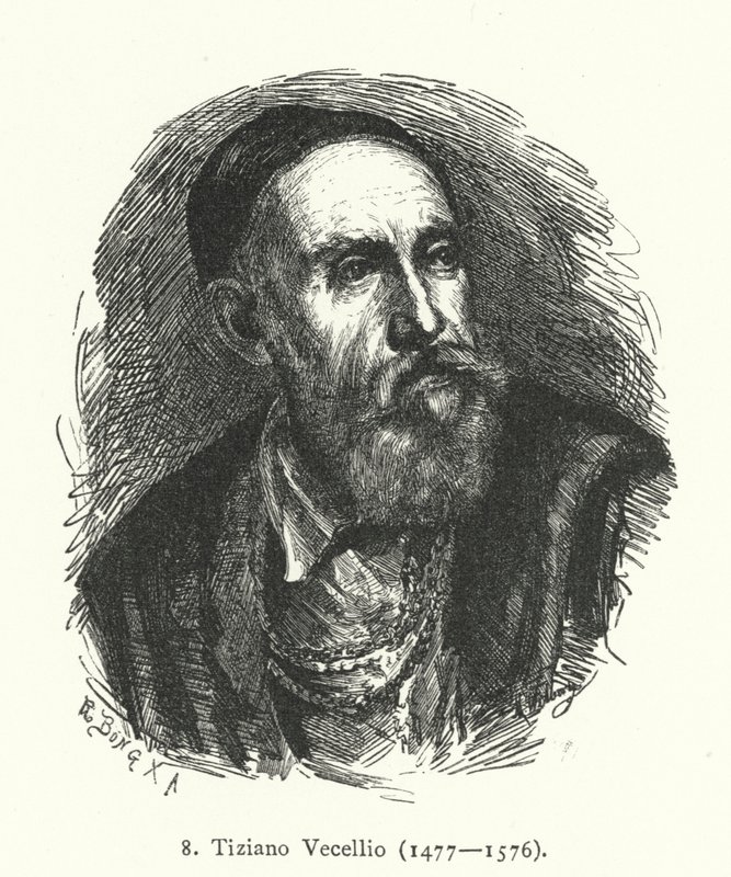 Titian, italialainen Venetsian koulukunnan renessanssimaalari (kaiverrus) tekijältä German School