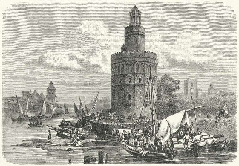 Torre del Oro, Sevilla, Espanja (kaiverrus) tekijältä German School