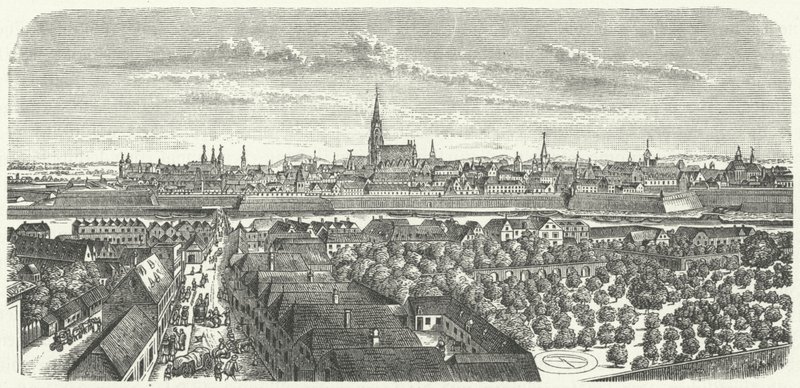 Wien 1600-luvun puolivälissä (kaiverrus) tekijältä German School
