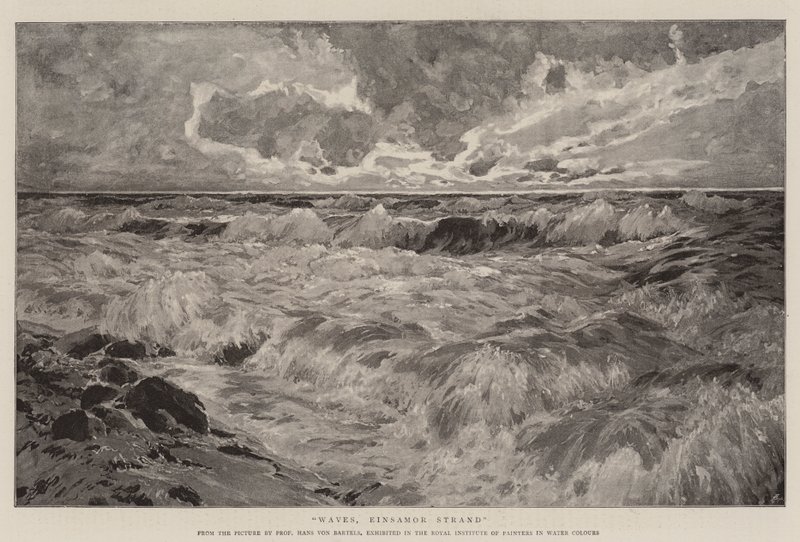 Waves, Einsamor Strand (litho) tekijältä German School