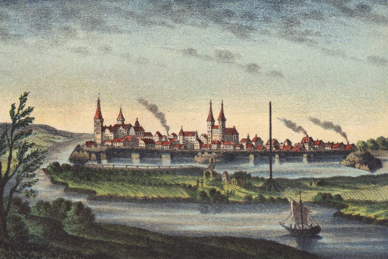 Wittenberg, Chur-Sachsenin pääkaupunki Elbe-joella, 1546 tekijältä German School