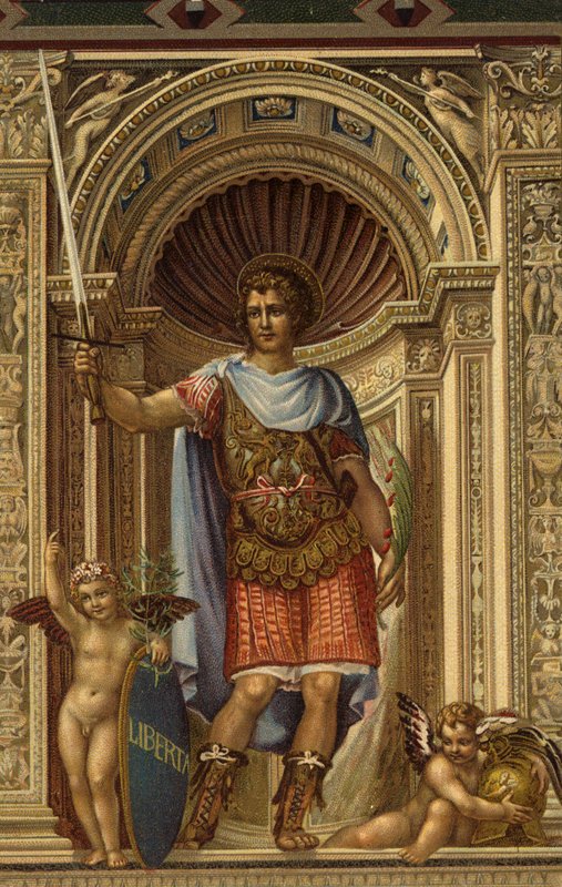 St Victor, Il Sodoman maalaus Palazzo Comunalessa, Sienassa, Italiassa tekijältä Giovanni Antonio Bazzi after Sodoma