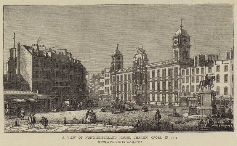 Näkymä Northumberland Housesta, Charing Crossista, vuonna 1753 tekijältä Giovanni Antonio Canal