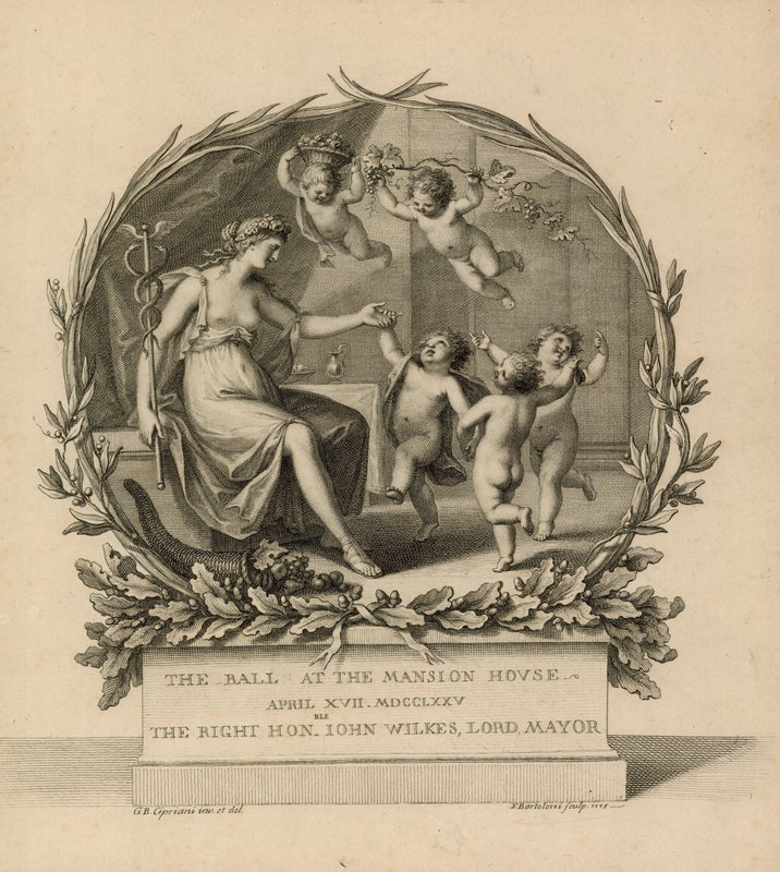 Lippu The Balliin Mansion Housessa, Lontoossa, 17. huhtikuuta 1775 tekijältä Giovanni Battista Cipriani