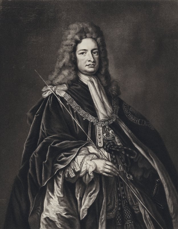 Robert Harley, Earl of Oxford (litho) tekijältä Godfrey (after) Kneller