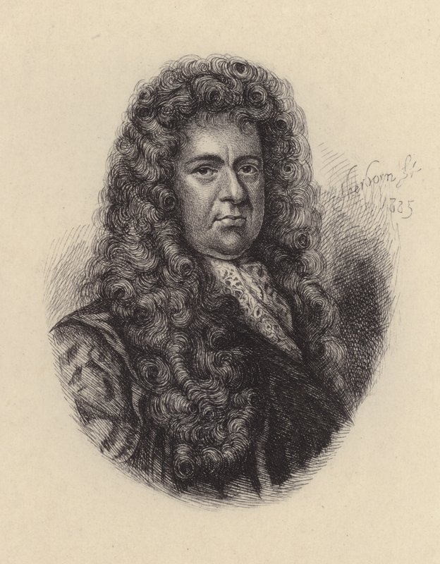 Samuel Pepys, englantilainen poliitikko ja päiväkirjailija (etsaus) tekijältä Godfrey (after) Kneller