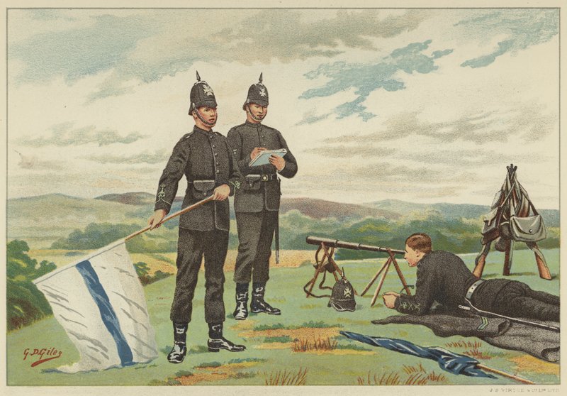 1. Middlesexin (Victoria Rifles) vapaaehtoiset, 4. vapaaehtoispataljoona Kings Royal Rifle Corps tekijältä Godfrey Douglas Giles
