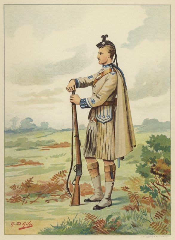 Lontoon Scottish Volunteers, 1. vapaaehtoispataljoonan kivääriprikaati, 7. Middlesex tekijältä Godfrey Douglas Giles
