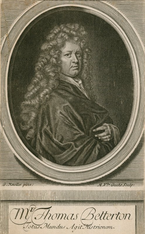 Thomas Betterton, näyttelijä tekijältä Godfrey Kneller