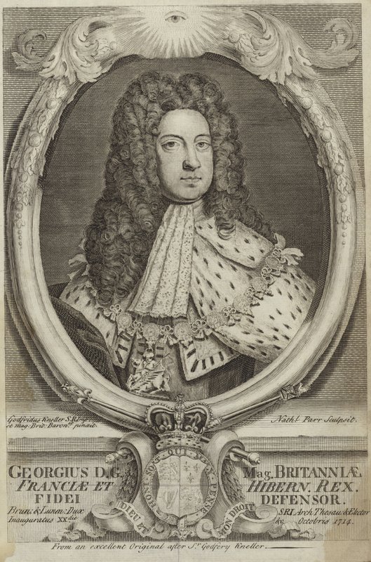 Ison-Britannian Irlannin George I:n muotokuva tekijältä Godfrey Kneller