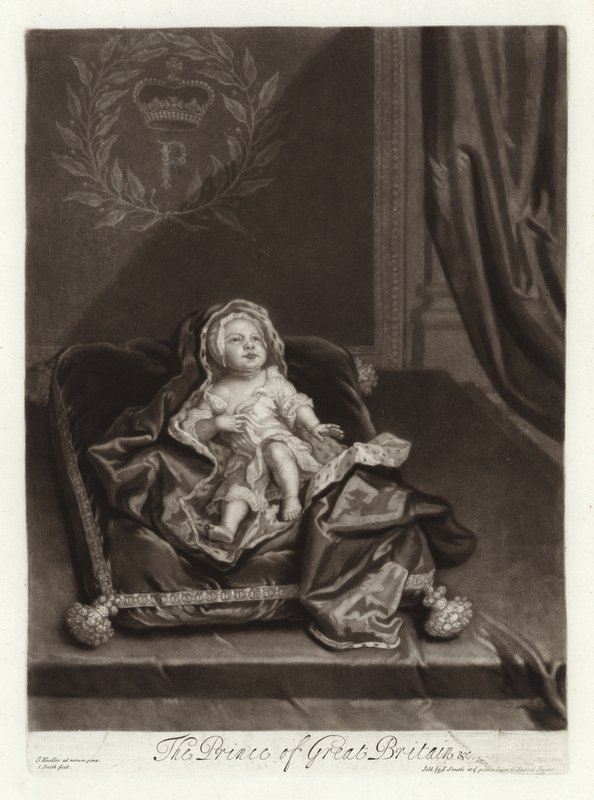 Prinssi James Stuartin muotokuva vauvana tekijältä Godfrey Kneller