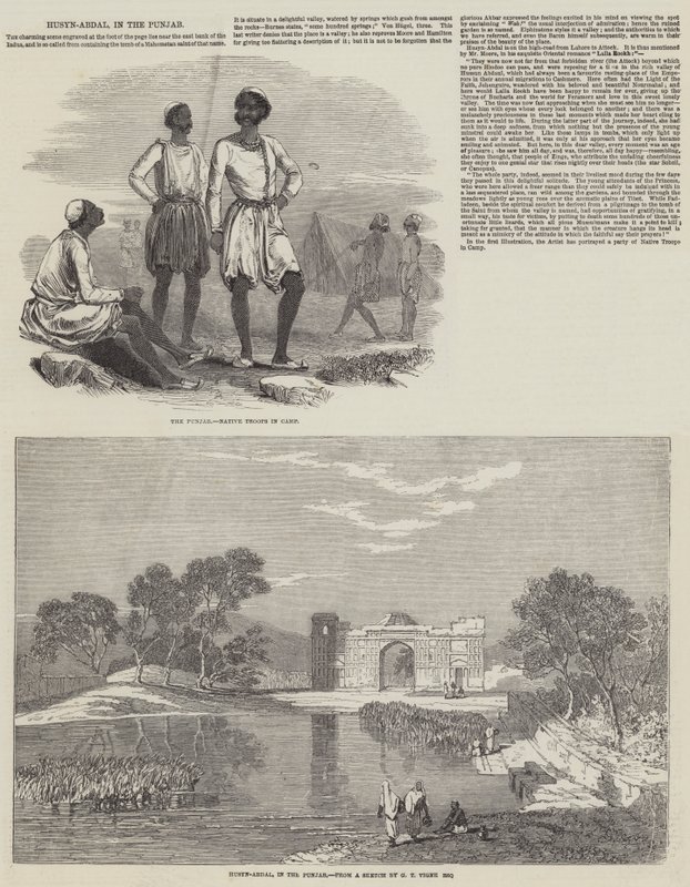 Husyn-Abdal, Punjabissa tekijältä Godfrey Thomas Vigne