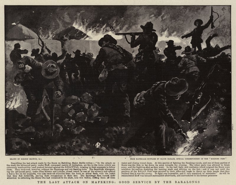 Viimeinen hyökkäys Mafekingia vastaan, Baralongien hyvä palvelu tekijältä Gordon Frederick Browne
