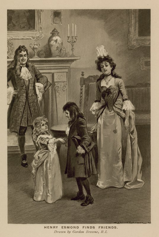 Kuvitus Thackerayn Henry Esmondin historiaan (litho) tekijältä Gordon Frederick (after) Browne