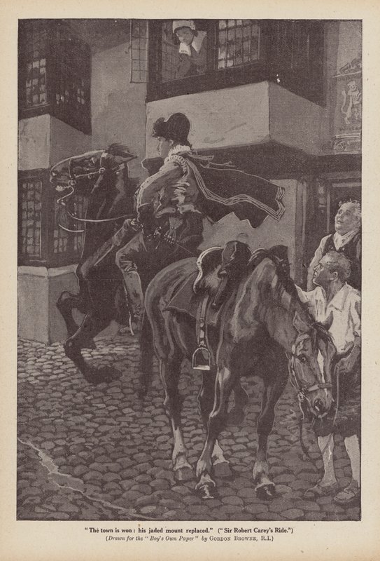 Sir Robert Careyn ratsastus (litografia) tekijältä Gordon Frederick (after) Browne