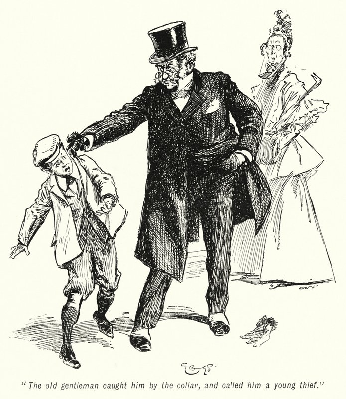 Kuvitus E Nesbitin tarinaan aarteenetsijöistä (litho) tekijältä Gordon Frederick Browne