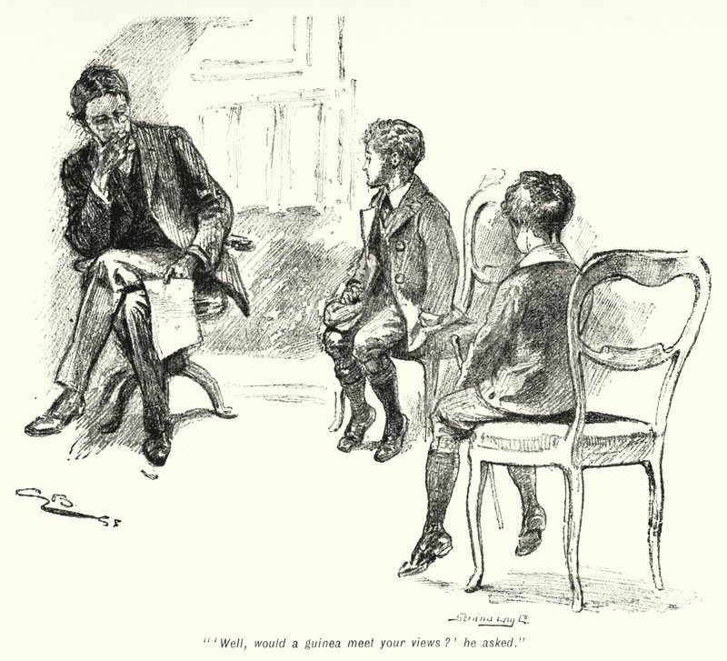 Kuvitus E Nesbitin tarinaan aarteenetsijöistä (litho) tekijältä Gordon Frederick Browne