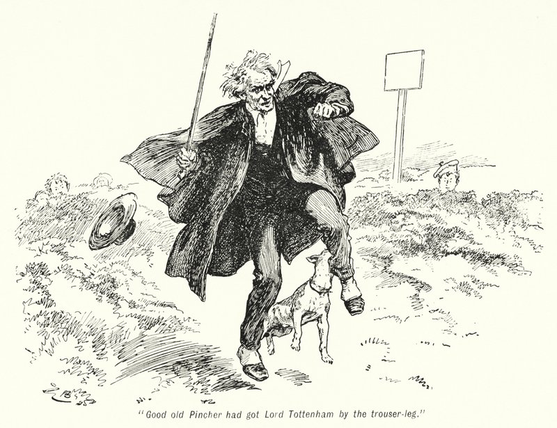 Kuvitus E Nesbitin tarinaan aarteenetsijöistä (litho) tekijältä Gordon Frederick Browne