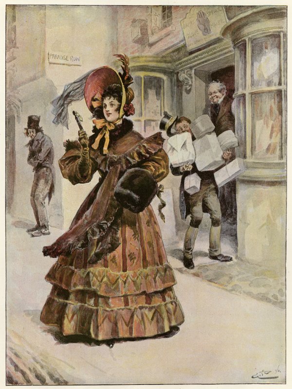 Lady Belinda lähtee ostoksille ostamaan joulunajan lahjojaan - tekijältä Gordon Frederick Browne