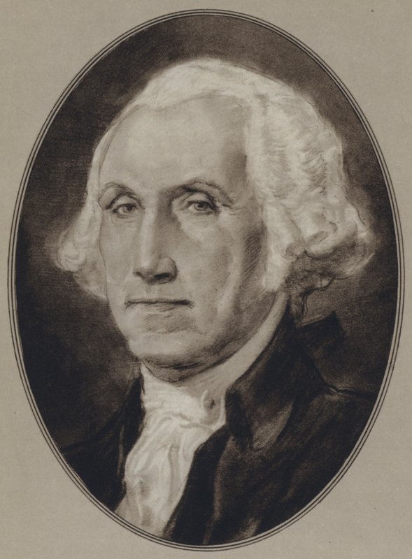 Amerikan valtiomiesten muotokuvia: George Washington (litho) tekijältä Gordon Ross
