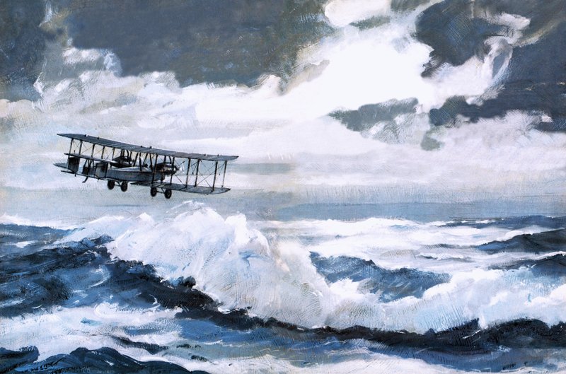 Vickers Vimy ennätyksellisellä Atlantin ylittävällä lennollaan. tekijältä Graham Coton