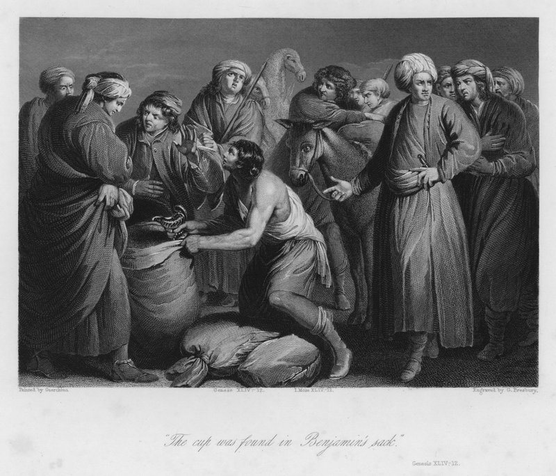 Cup löytyi Benjaminin säkistä, Genesis XLIV tekijältä Guercino