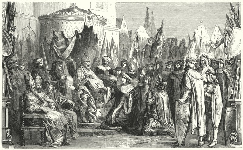 Frederick I:n asettaminen Brandenburgin markkreiviksi tekijältä Gustav Bartsch