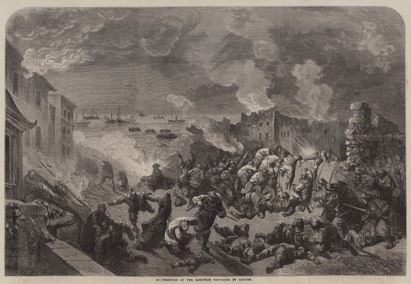 Kantonin eurooppalaisten tehtaiden tuhoaminen tekijältä Gustave Dore