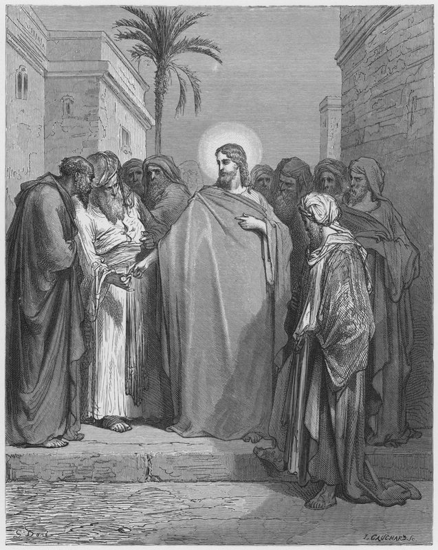 Gustave Dore Raamattu: Kristus ja kunnianosoitusrahat tekijältä Gustave Dore