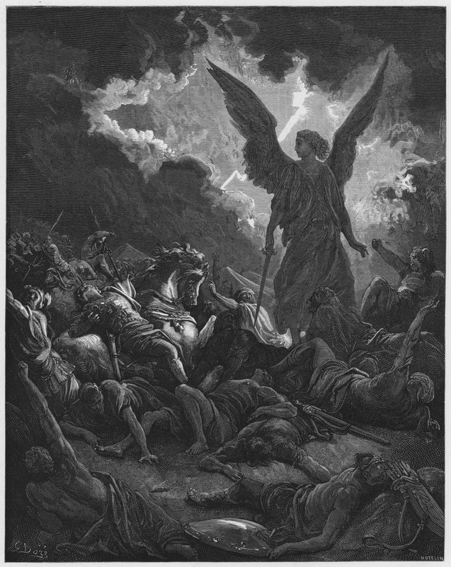 Gustave Dore Raamattu: Sanheribin armeijan tuhoaminen tekijältä Gustave Dore