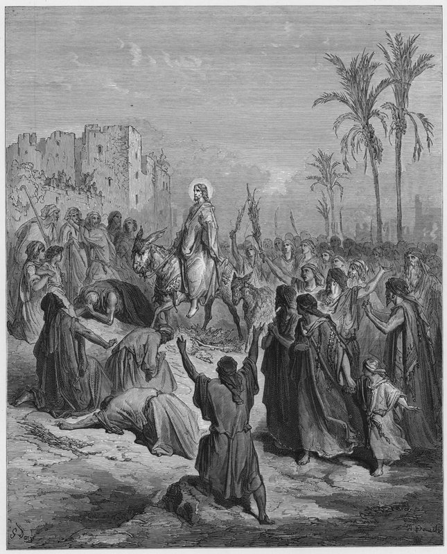 Gustave Dore Raamattu: Jeesuksen tulo Jerusalemiin tekijältä Gustave Dore