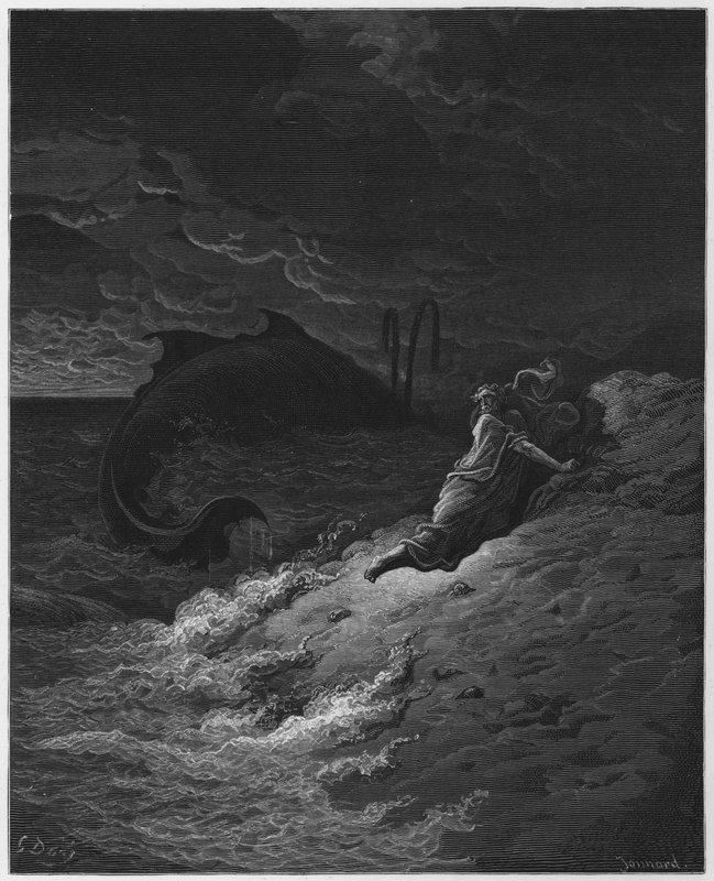 Gustave Dore Raamattu: Valaan heittama Joona tekijältä Gustave Dore