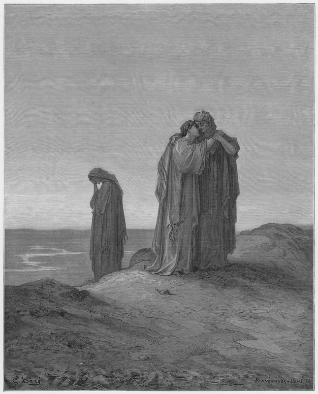 Gustave Dore Raamattu: Naomi ja hänen miniänsä tekijältä Gustave Dore