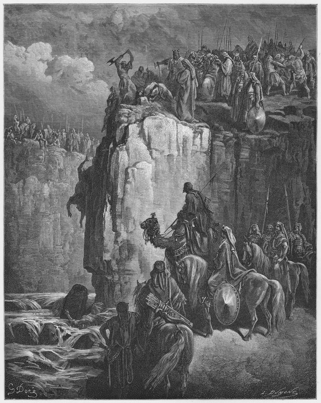 Gustave Dore Raamattu: Baalin profeettojen teurastus tekijältä Gustave Dore